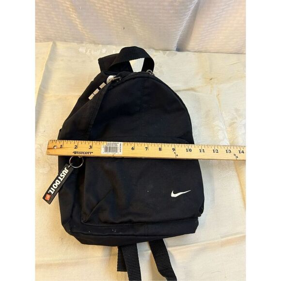 Nike "Just Do It" mini backpack bag 11x13" (distressed logo) key chain zipper - Picture 6 of 10